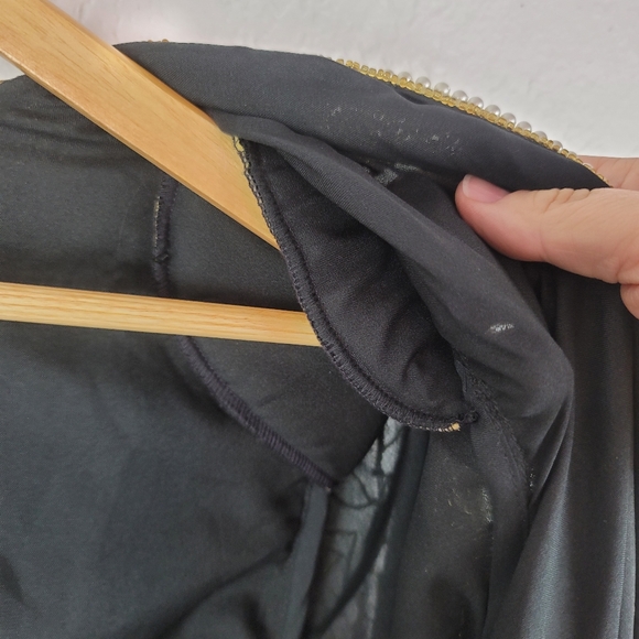 NWT Vintage Laurence Kazar Heavily Beaded Silk Event Short Sleeve Jacket SZ L - Picture 12 of 12